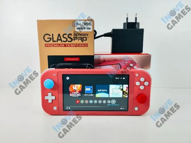 Nintendo Switch Lite Coral Desbloqueado Seminovo Completo | Aceito Cartão!!!