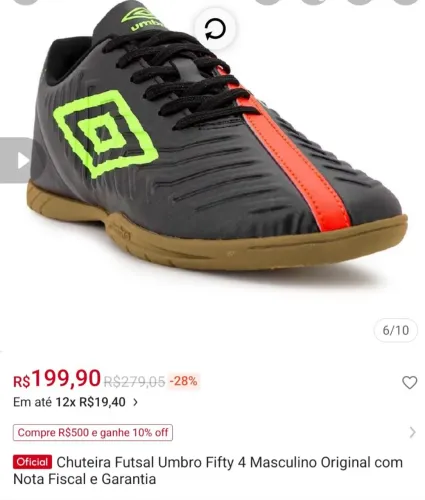 Chuteira Futsal Umbro Fifty 4 Masculino Original n29