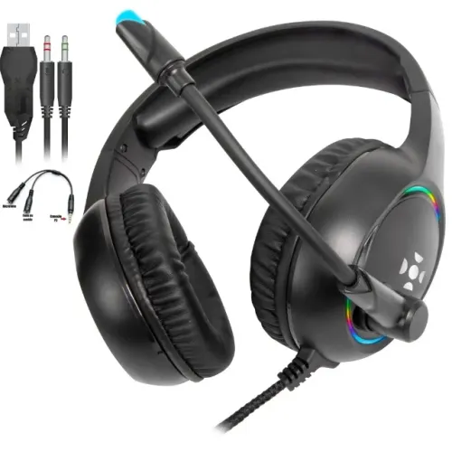 Headset Gamer Fortrek Holt New Edition RGB (Conexão 2XP2)(Com Adaptador P3) - WZetta