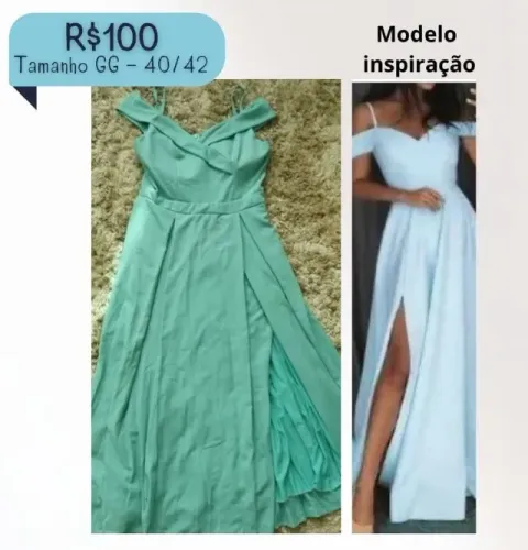 Vestido Madrinha Tiffany Ombro a Ombro Fenda