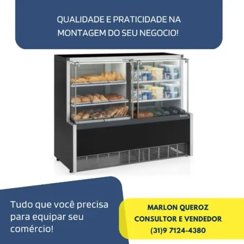 Balcão de Tortas e Estufa Gelopar 1,40 Metros