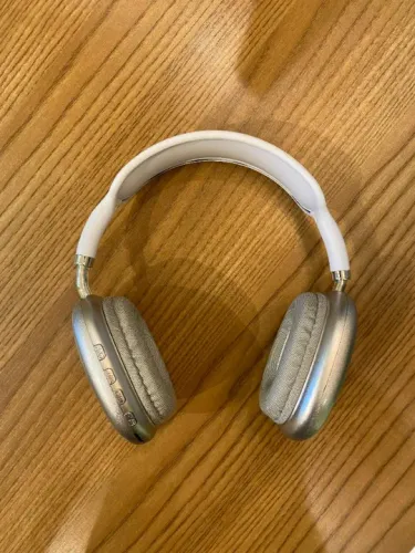 Fone Headphone Bluetooth Wireless Extra Bass P9 Air Top Max Cor Prateado