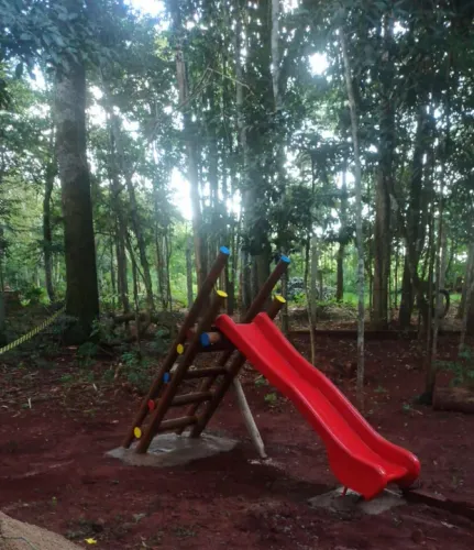Escorrega e Escada de Madeira para Playground Infantil