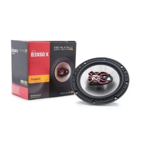 Par Alto Falantes Bravox 6x6 polegadas Triaxial 100w rms o par 