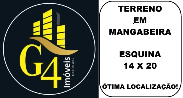 Terreno em Mangabeira esquina com 280m2 em ótima localização.