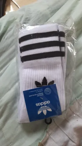 Kit 3 Pares Meia Adidas 3S Crew cano médio