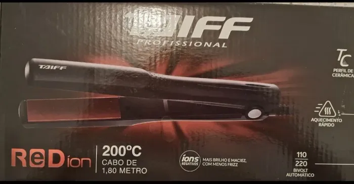 Prancha de cabelo Taiff Red Ion 200°C Bivolt Automático