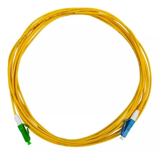 Cabo De Fibra Ótica Patch Cord LC UPC azul x LC APC verde 1m