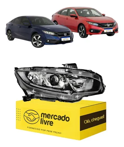Farol Direito Civic G10 2017 2018 2019 2020 2021 Direito/passageiro