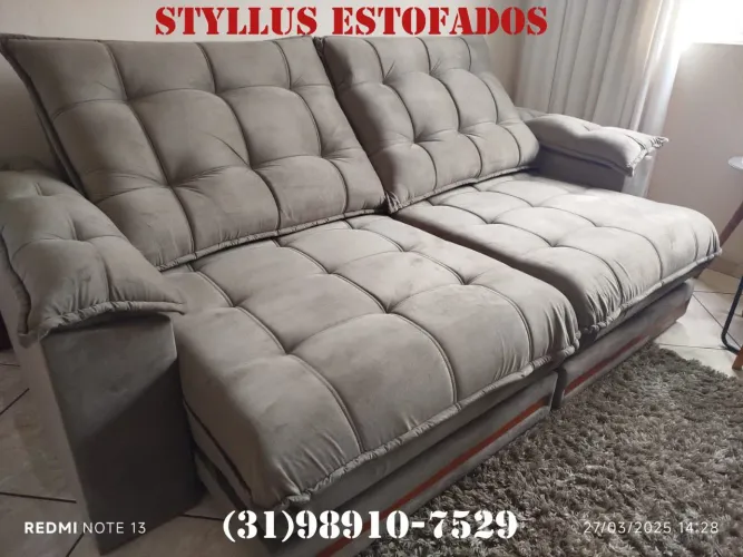 Sofá retrátil Barcelona com pillow de 32cm 