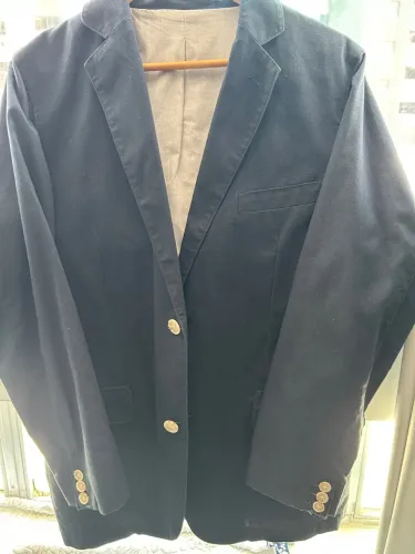 Blazer em Linho Richards Masc. azul - Tam. 38/40