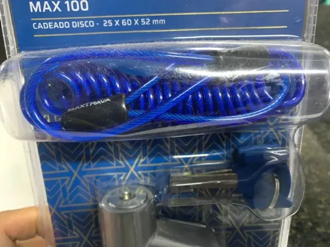 CADEADO DE DISCO COM CABO LEMBRETE - R$98,00