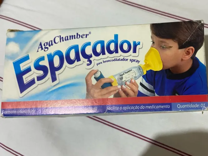 Espaçador AgaChamber para broncodilatador spray