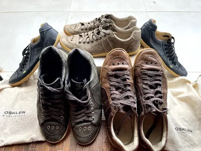 Tênis Osklen Riva 4 modelos Couro Originais Diversas Cores - Conservados Promoção