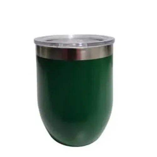 Copo Cuia Térmico Inox Verde Escuro com Tampa Antivazamento