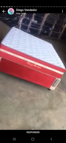 Cama casal com colchão molas ensacada