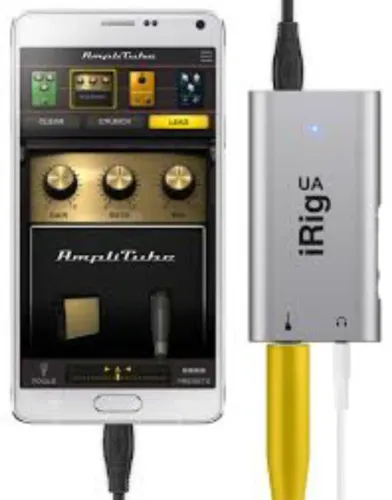 IK Multimedia iRig UA Android IOS Interface de Áudio Placa Digital Som Interface de Áudio