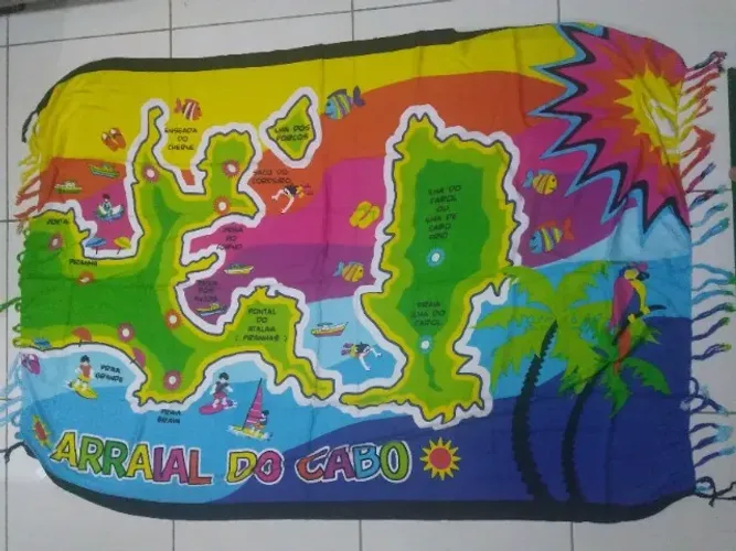 Canga de praia de viscose nova