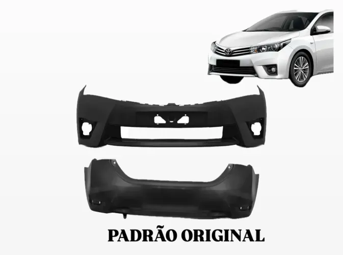 Para-choque Dianteiro e Traseiro Toyota Corolla - Padrão Original 15/17