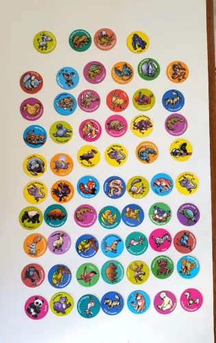 TAZOS PING PONG ANIMAIS EM EXTINÇÃO COLECIONAVEIS ANTIGOS PERFEITOS 