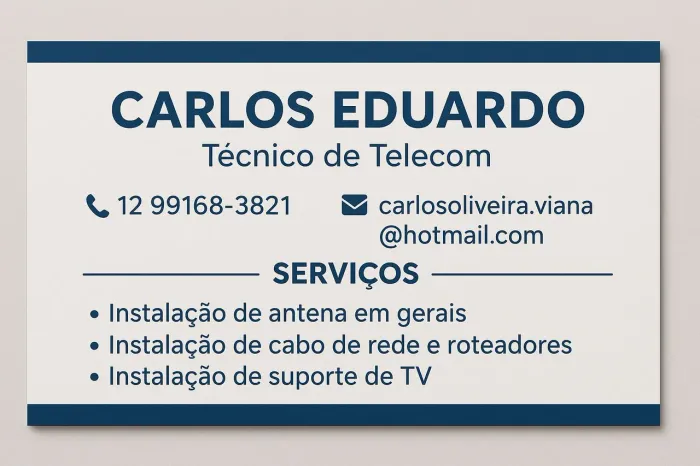 Antenista E Instalação de cabo rede e fixações de tv em parede com suporte 