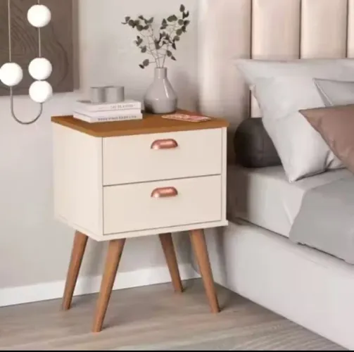 Mesa de cabeceira off-white