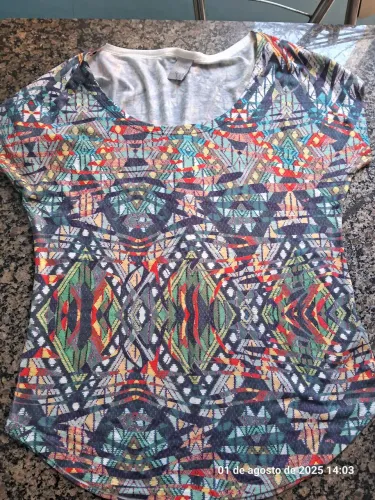 Camiseta Estampada Feminina Colorida