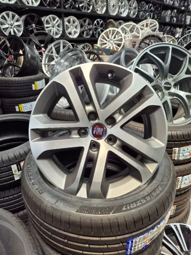 Jogo de rodas Fiat toro originais aro 17 5x110 grafite acetinado