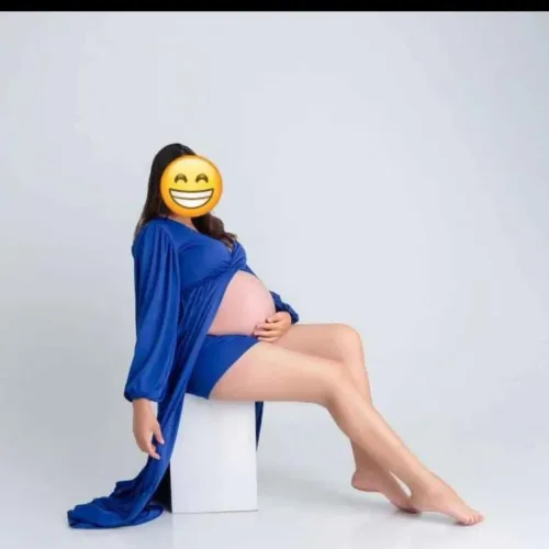 VESTIDO AZUL  PARA ENSAIO GESTANTE