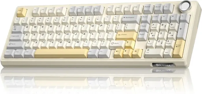 Teclado Mecânico Solakaka Ki99 PRO, Fio/2.4GHz/Bluetooth, 10000 mAh (irmão do Aula F99)