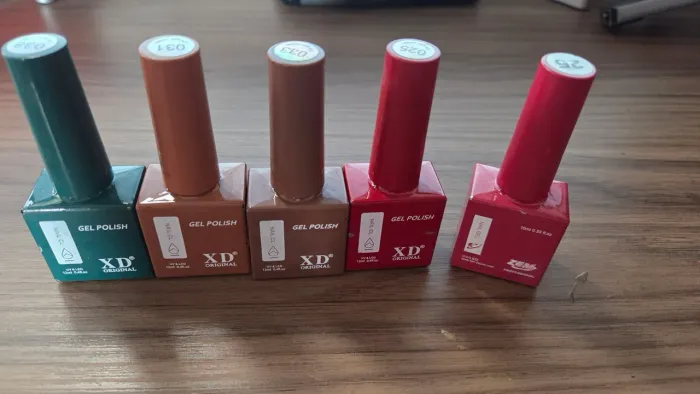 Kit 4 esmalte em gel XD Original 12ml + 1 esmalte ZEM 10ml