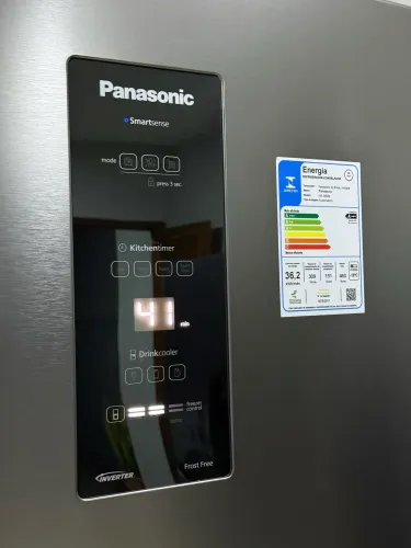 Geladeira Panasonic 460 Litros Frost Free Inverse Cor Inox escovado 220v