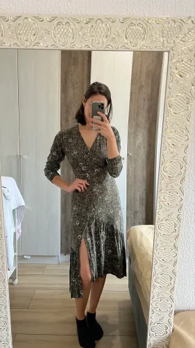 Vestido Midi de manga longa