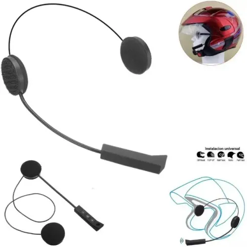 Fone Ouvido Capacete Moto Sem Fio Bluetooth Hi-Fi Viva Voz