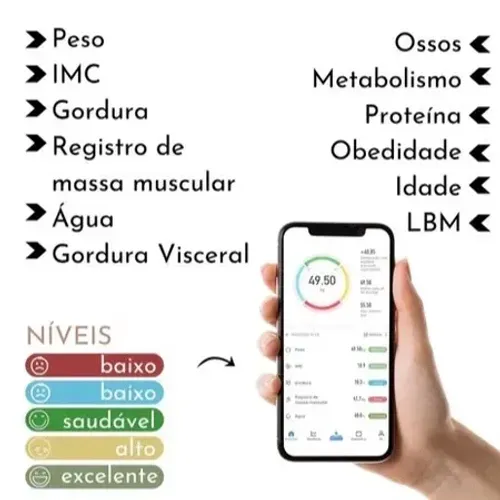 Balança Digital Bioimpedancia.