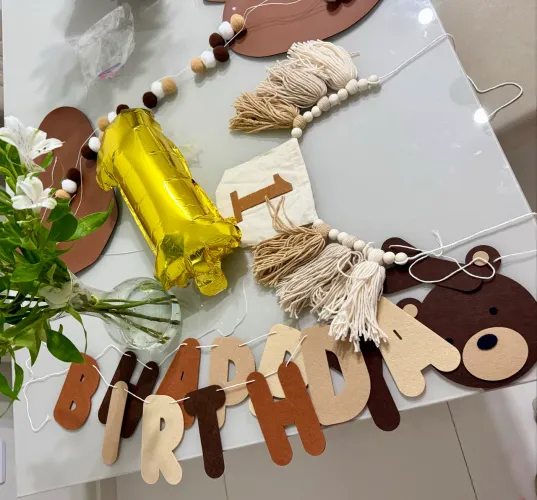 KIT DECORAÇÃO ANIVERSÁRIO BOHO CHIC 1 ANO