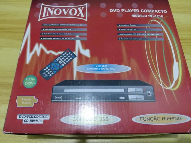 DVD Player compacto  Inovox, modelo IN-1216 PARA CONSERTO