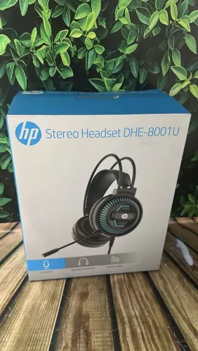 Fone Headset Gamer Hp Conexão Usb Led Azul Dhe8001u Preto - Unidade