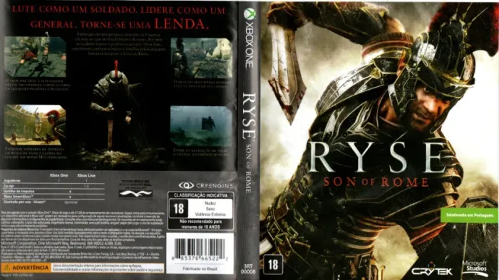 Mídia Fisica X-BOX One RYSE SON OF ROME ORIGINAL