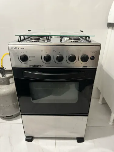 Fogão 4 Bocas a Gás Esmaltec Acendimento Automático Inox Bivolt