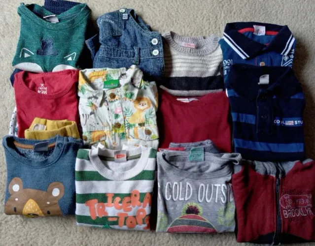 Lindo Lote de Roupas Para Bebê Menino - Tam: 1 Ano