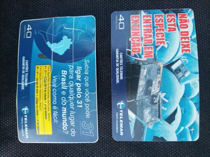 Cartão telefônico 43.030 de tiragem 