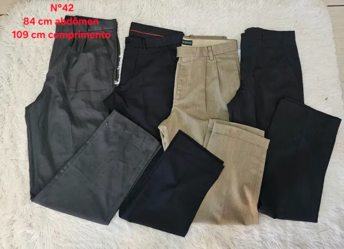 Kit 4 Calças Sociais Masculinas N° 42
