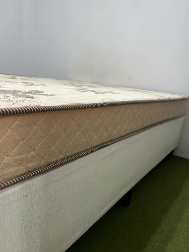 Cama box casal bipartido com colchão 