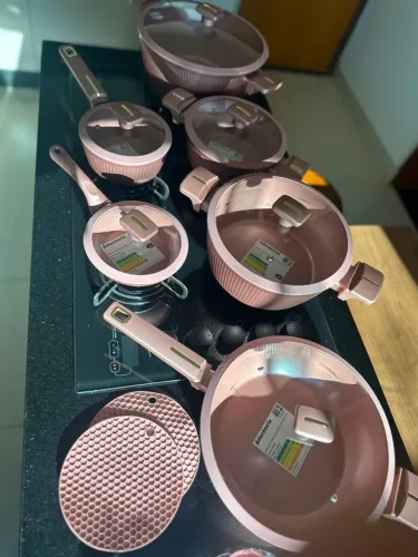 Kit Panelas Linha Creta Premium 22 Peças Utensílios Cozinha