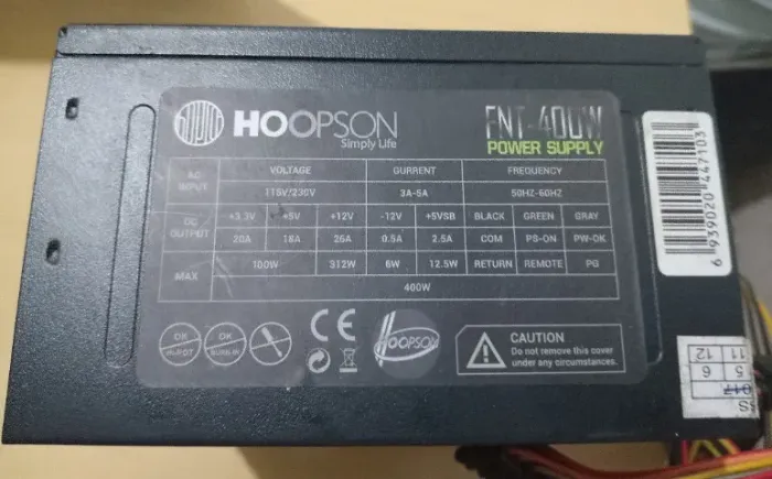 Fonte 400W Hoopson Bivolt