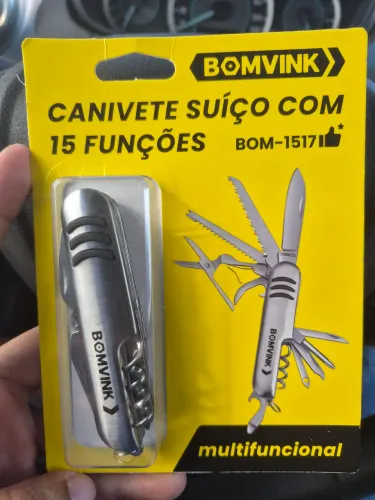 CANIVETE SUÍÇO EM AÇO INOXIDÁVEL MULTIFUNCIONAL COM 15 FUNÇÕES