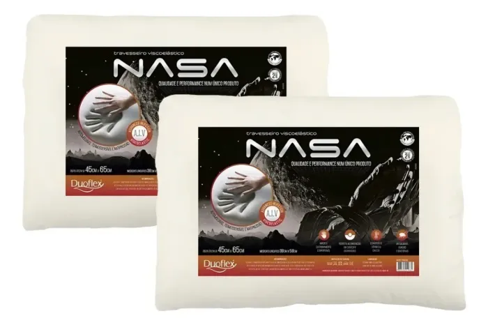 Travesseiro Nasa-x 10cm Viscoelástico | Duoflex Cor Branco