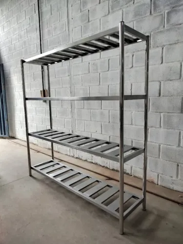 Estante Inox 1,10m Organização para Cozinha Industrial