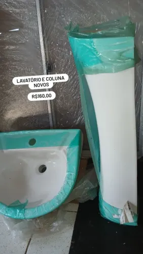 Lavatório e coluna novos